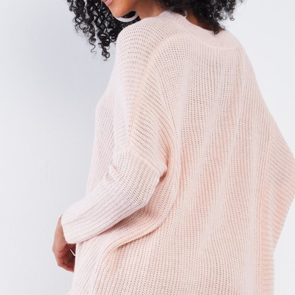Baby Soft Pink Oversized Knit Top - Picture 4 of 4